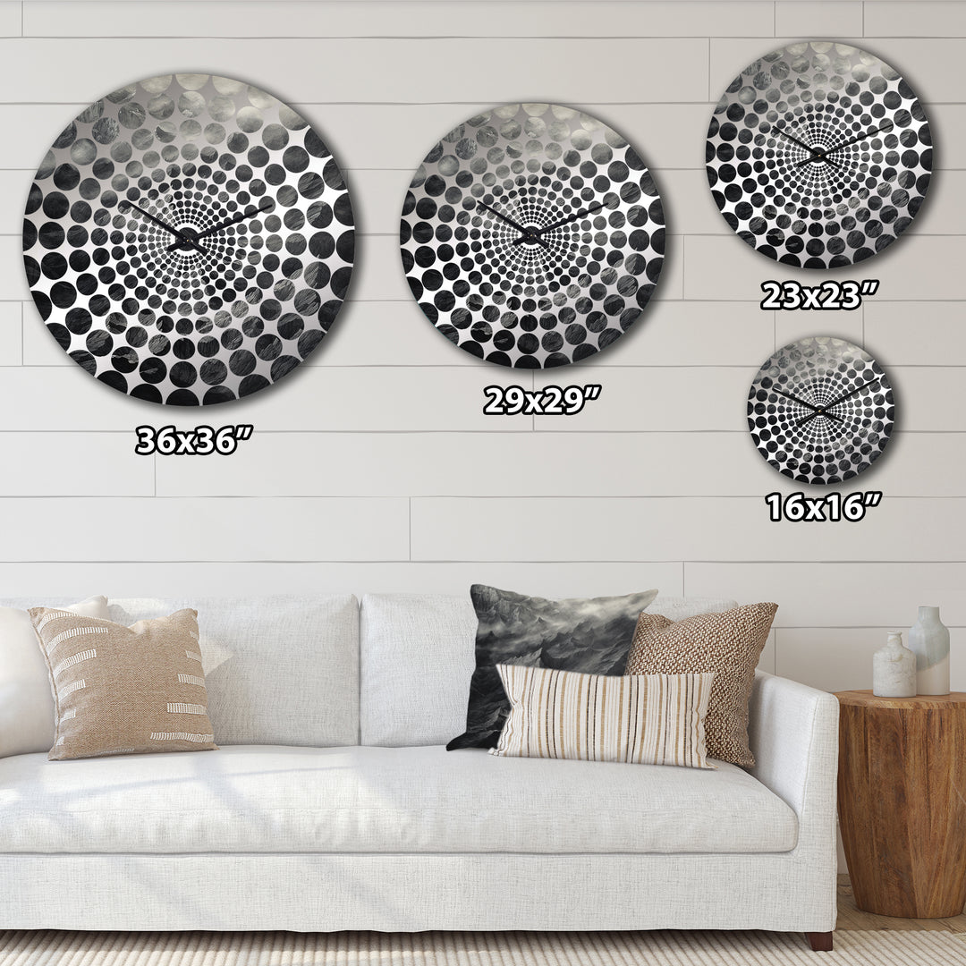 Mountains Percolated Peaks II - Landscapes Metal Wall Clock