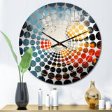 Red And Blue Abstracted Tastes II - Abstract Metal Wall Clock