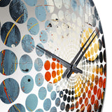 Red And Blue Abstracted Tastes II - Abstract Metal Wall Clock