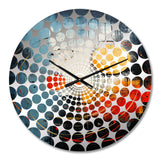 Red And Blue Abstracted Tastes II - Abstract Metal Wall Clock
