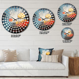 Red And Blue Abstracted Tastes II - Abstract Metal Wall Clock