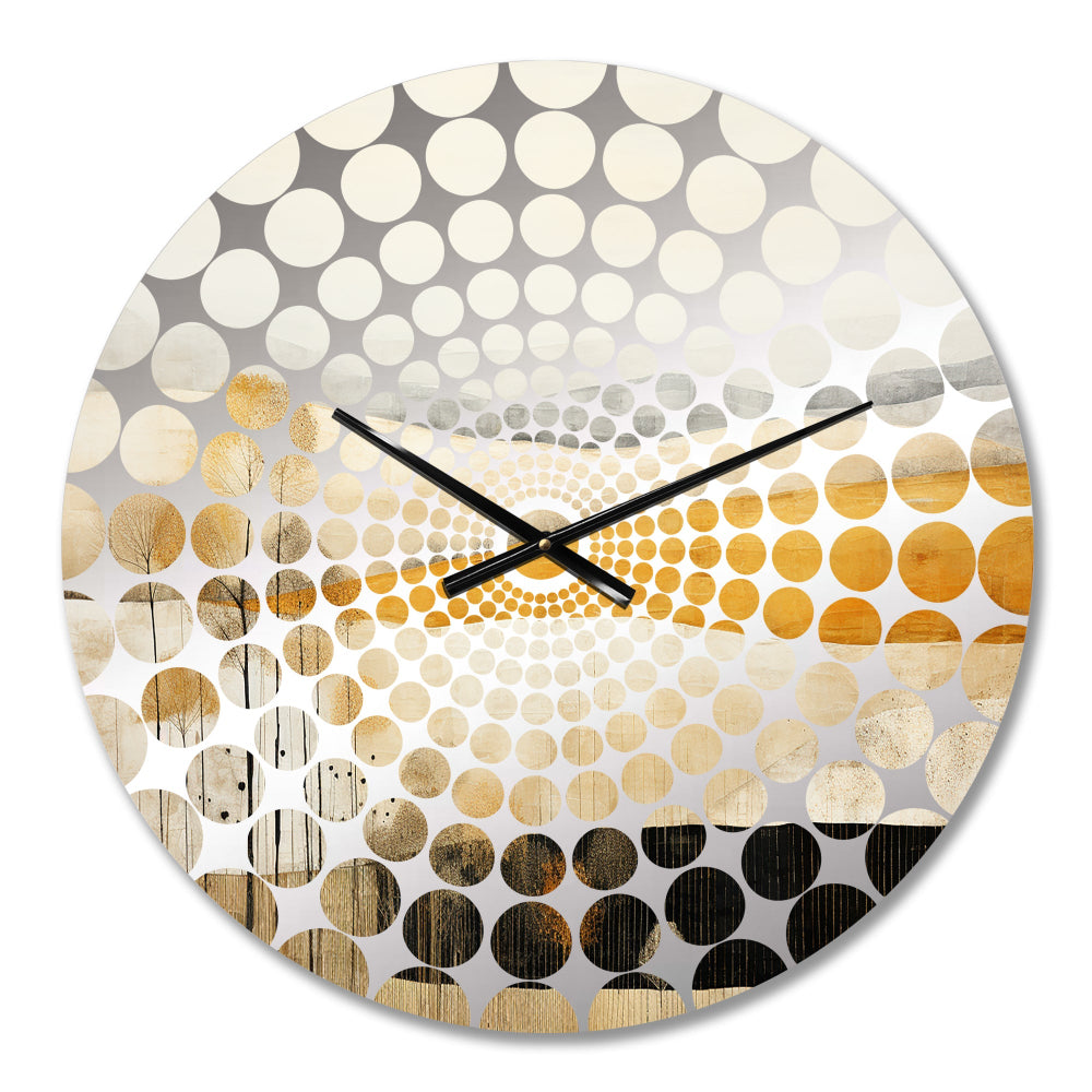 Bold Muted Tone Countryside Landscape - Landscapes Metal Wall Clock