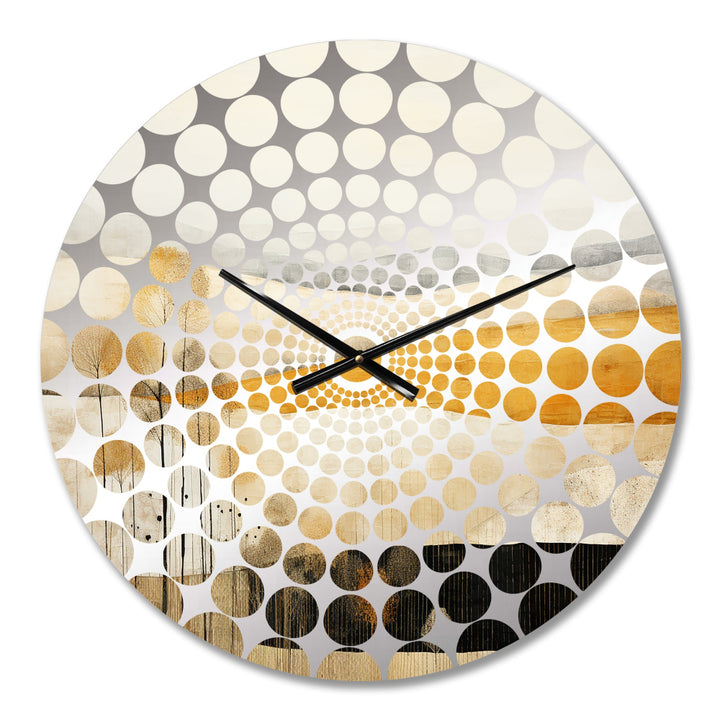 Bold Muted Tone Countryside Landscape - Landscapes Metal Wall Clock