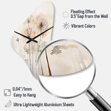 Dandelion Charm In Winter IV - Asymmetric Metal Wall Clock