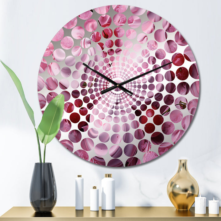 Raspberry Ripple Popart Icecream - Food &amp; Beverage Metal Wall Clock