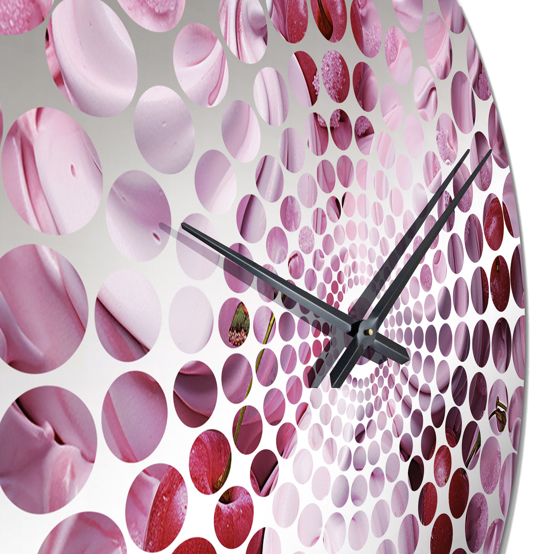 Raspberry Ripple Popart Icecream - Food &amp; Beverage Metal Wall Clock