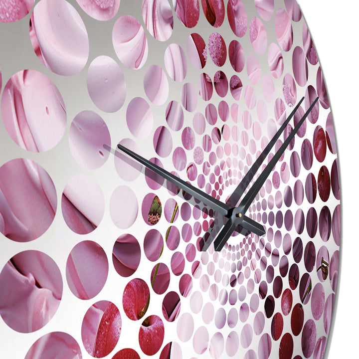 Raspberry Ripple Popart Icecream - Food &amp; Beverage Metal Wall Clock