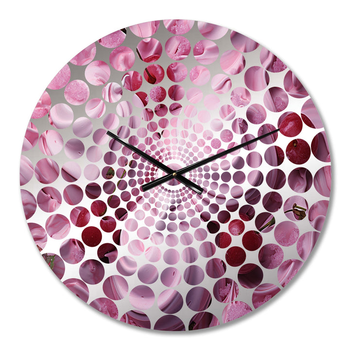 Raspberry Ripple Popart Icecream - Food &amp; Beverage Metal Wall Clock