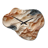 Beige And Orange Custards Collage I - Asymmetric Metal Wall Clock