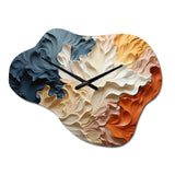 Beige And Orange Custards Collage III - Asymmetric Metal Wall Clock