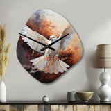 Dove Of Serenity - Asymmetric Metal Wall Clock