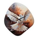 Dove Of Serenity - Asymmetric Metal Wall Clock