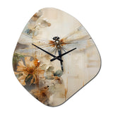Dragonfly Delight II - Asymmetric Metal Wall Clock