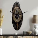 Black Bitcoin - Asymmetric Metal Wall Clock