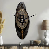 Black Bitcoin - Asymmetric Metal Wall Clock