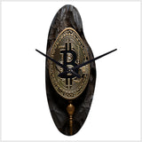 Black Bitcoin - Asymmetric Metal Wall Clock