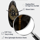 Black Bitcoin - Asymmetric Metal Wall Clock
