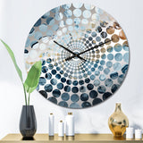 Black And Blue Ink Volcano - Abstract Metal Wall Clock