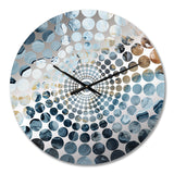 Black And Blue Ink Volcano - Abstract Metal Wall Clock