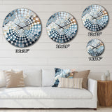 Black And Blue Ink Volcano - Abstract Metal Wall Clock