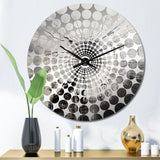 Minimalism White And Black Hole - Abstract Metal Wall Clock