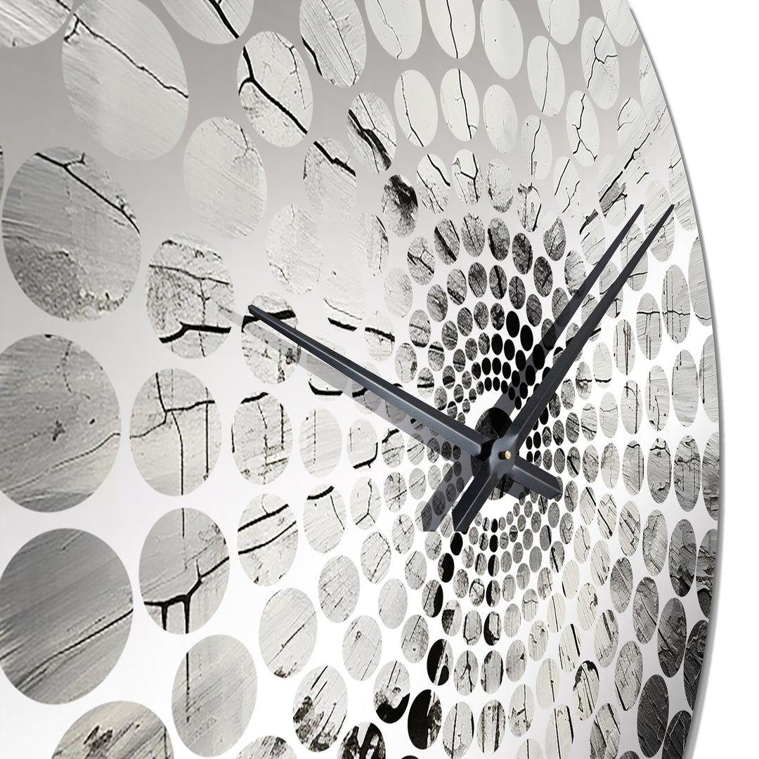 Minimalism White And Black Hole - Abstract Metal Wall Clock