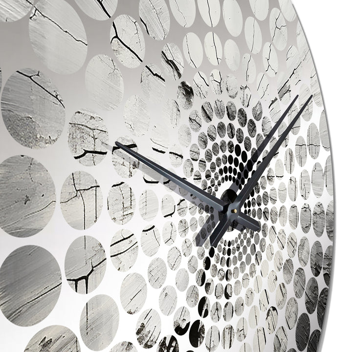 Minimalism White And Black Hole - Abstract Metal Wall Clock