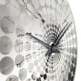 Minimalism White And Black Hole - Abstract Metal Wall Clock
