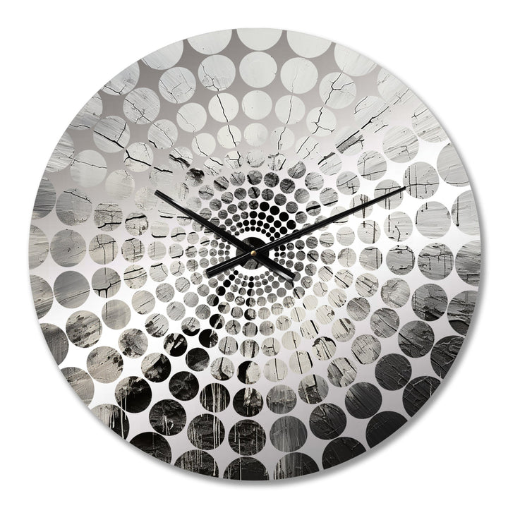 Minimalism White And Black Hole - Abstract Metal Wall Clock