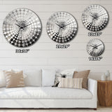 Minimalism White And Black Hole - Abstract Metal Wall Clock
