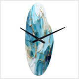 Blue And White Glacier Charm - Asymmetric Metal Wall Clock