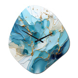 Blue And White Glacier Charm - Asymmetric Metal Wall Clock