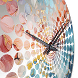 Alcohol Ink Pink And Blue Storm - Abstract Metal Wall Clock