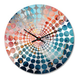 Alcohol Ink Pink And Blue Storm - Abstract Metal Wall Clock