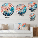 Alcohol Ink Pink And Blue Storm - Abstract Metal Wall Clock