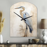 Majestic Blue Heron Horizon II - Asymmetric Metal Wall Clock