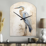 Majestic Blue Heron Horizon II - Asymmetric Metal Wall Clock