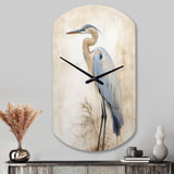 Majestic Blue Heron Horizon II - Asymmetric Metal Wall Clock