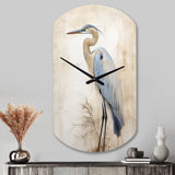 Majestic Blue Heron Horizon II - Asymmetric Metal Wall Clock