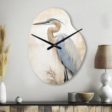 Majestic Blue Heron Horizon II - Asymmetric Metal Wall Clock