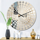 Blue And White Timeless Minimalism - Abstract Metal Wall Clock
