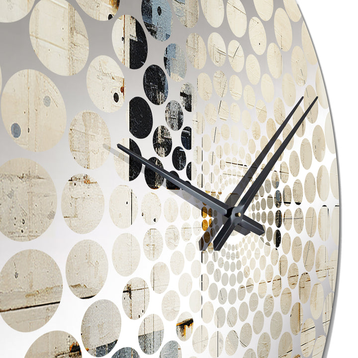 Blue And White Timeless Minimalism - Abstract Metal Wall Clock