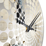 Blue And White Timeless Minimalism - Abstract Metal Wall Clock