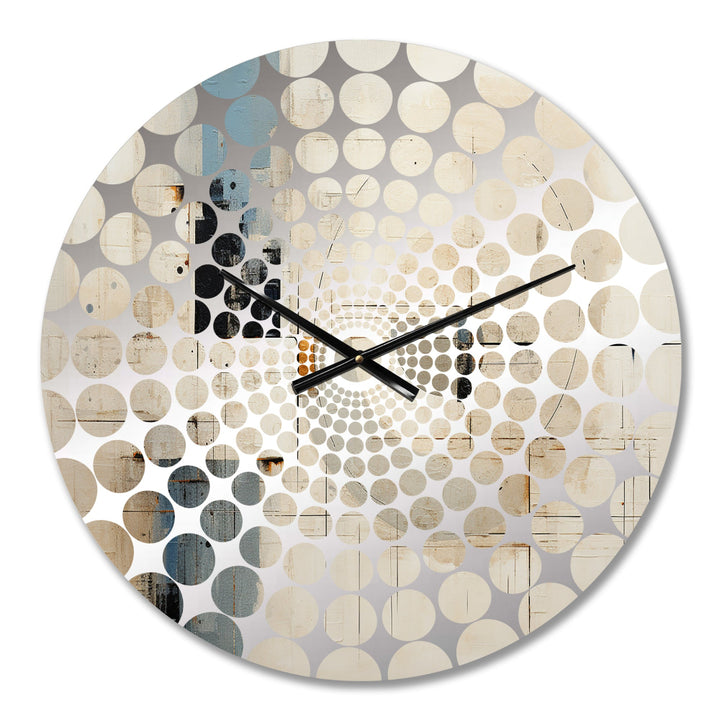 Blue And White Timeless Minimalism - Abstract Metal Wall Clock
