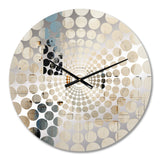 Blue And White Timeless Minimalism - Abstract Metal Wall Clock