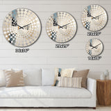 Blue And White Timeless Minimalism - Abstract Metal Wall Clock
