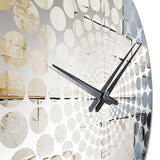Blue And White Timeless Minimalism II - Abstract Metal Wall Clock