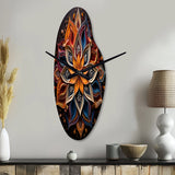Hinduism Rangoli Whispers - Asymmetric Metal Wall Clock