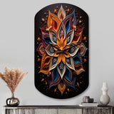 Hinduism Rangoli Whispers - Asymmetric Metal Wall Clock
