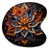 Hinduism Rangoli Whispers - Asymmetric Metal Wall Clock